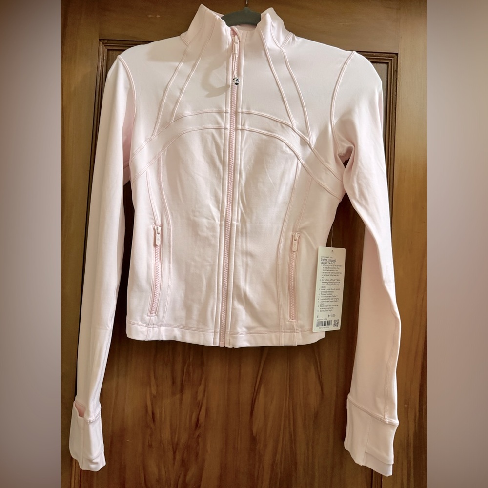 Lululemon Define Cropped Jacket Nulu - Strawberry Milkshake 🍓 Size 6, New!